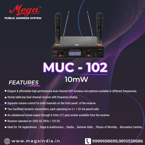 UHF DUAL CORDLESS MIKE
